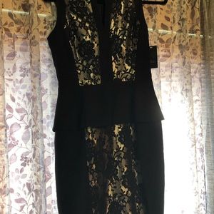 Vince Camuto black and silver dress